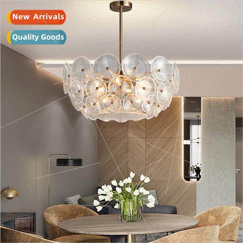 -modern Italian HK light luxury ins frosted glass round livi