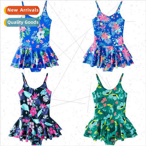 2023 summer childrens swimsus ins girls one-piece skirted sw