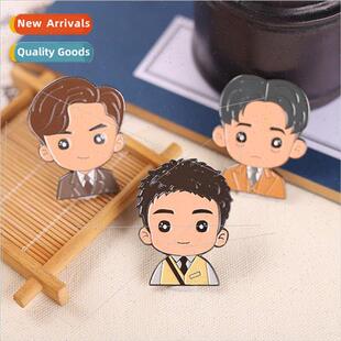 Retro new cartoon anime star rebels surrounding brooch chara