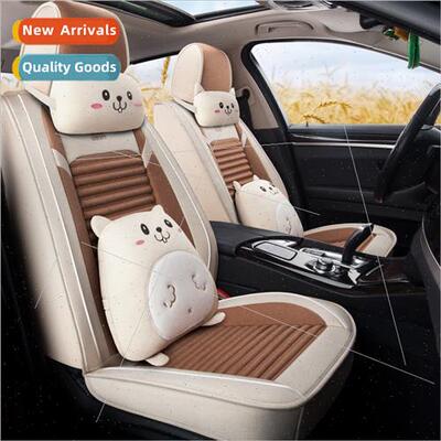 2019 new all-inclusive linen buckwheat  cartoon doughnut mou