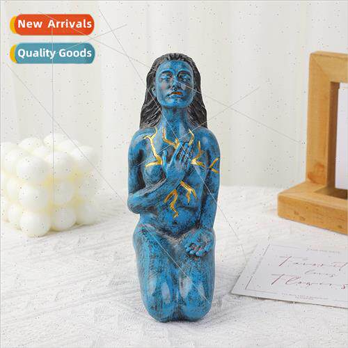 Healing Goddess Sculpture Resin Ornament Outdoor Patio Decor