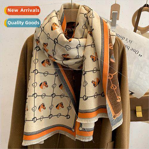 Europe Uned States 2023 new imation cashmere scarf female wi