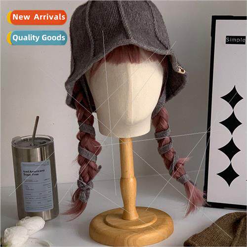 Japan bear patch strap kn fisherman hat fall winter tie cute