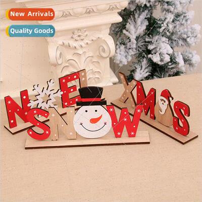 2020 new  Christmas wooden painted alphabet signs DIY assemb