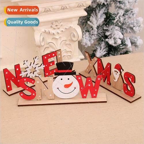 2020 new  Christmas wooden painted alphabet signs DIY assemb