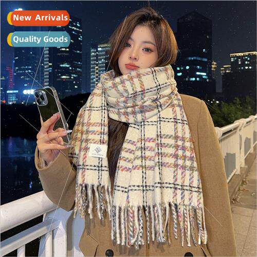 Faux cashmere scarf female winter senior sense 2023 new Kore
