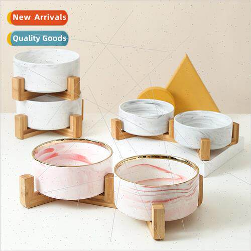 Pet Bowl Cat Bowl wh Wooden StCeramic Cat Neck Bowl Drinking