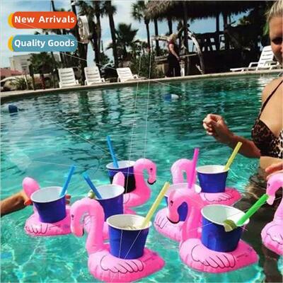 Inflatable Flamingo Cup Holder Flamingo Float Swimming Pool