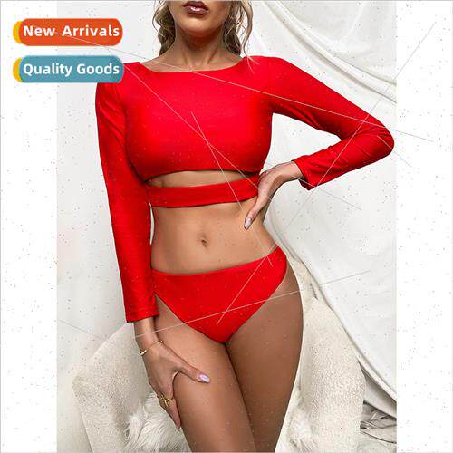 Europe2023 Spl Bikini Long Sleeve Wetsu Solid Color Swimsu S