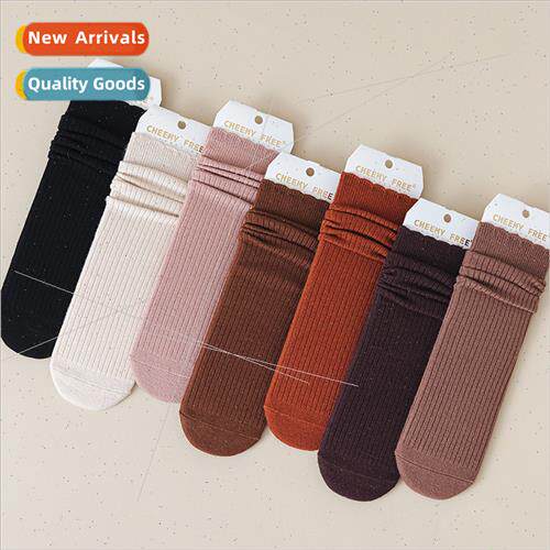 Meilad cashmere socks female winter Japan stacked socks warm