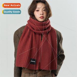 Korea solid scarf winter paragraph new basic Autumn color