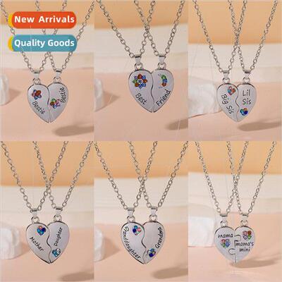 creative good girlfriends heart-shaped splicing pendant good