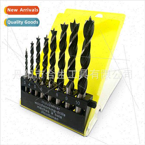 8pc plastic boxed 3-10mm tri-tip woodworking drill woodworki