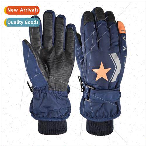 Children ski gloves fall winter men women outdoor cycling cy