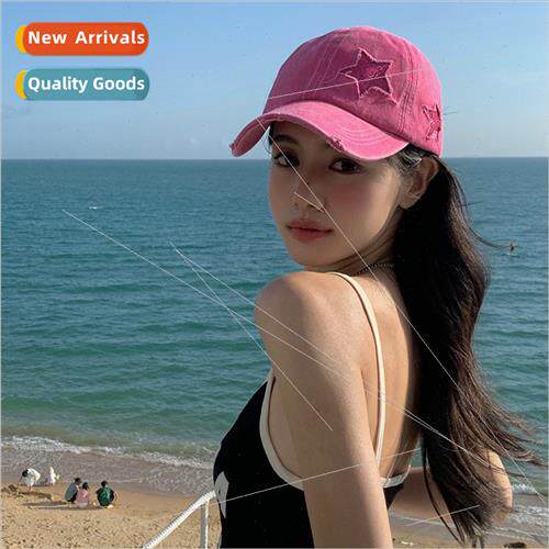 Japanese female personaly retro washed do old baseball cap o