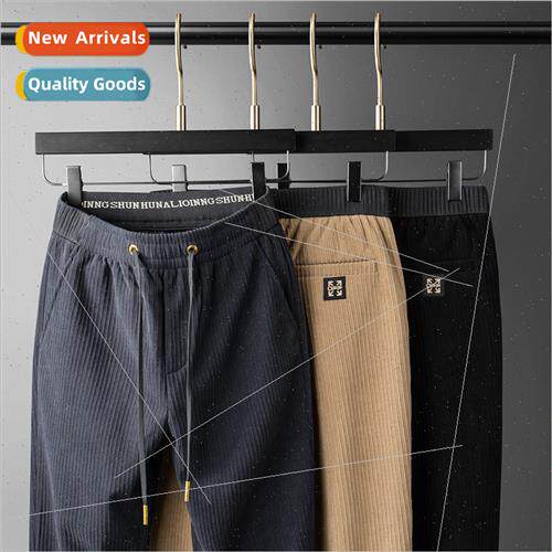 corduroy pants men casual pants winter padded thickened draw