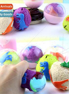 Soft rubber TPR dinosaur eggs extrusion popping ball grape b