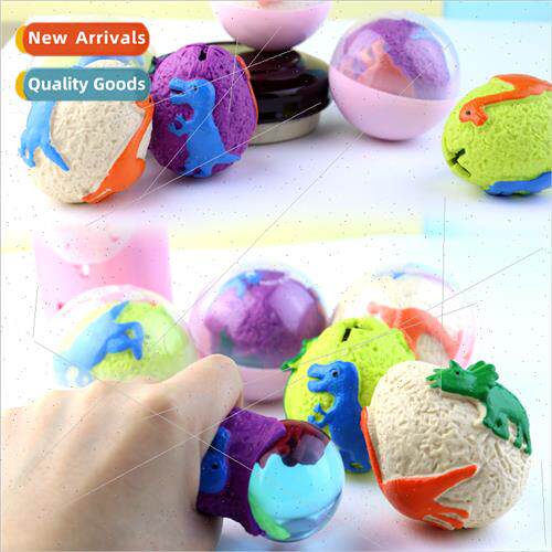 Soft rubber TPR dinosaur eggs extrusion popping ball grape b