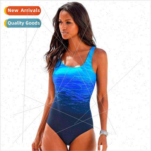 New Gradient Color One-piece Swimsu Europe Plus Swimsu Women