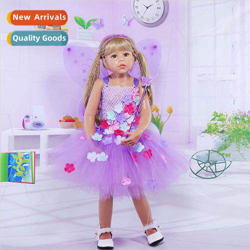 Europe ght Purple Mesh Princess Dress Magic Full House Girls