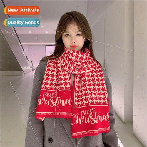 Christmas scarf female autumn winter new Korea solid color k