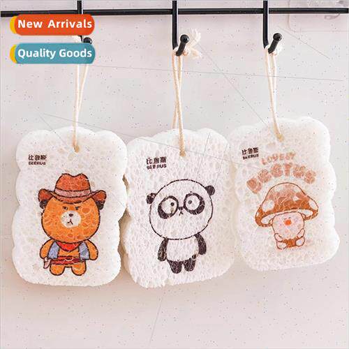 Wood Pulp Sponge Scrub Dishwashing Cotton Compressed Sponge