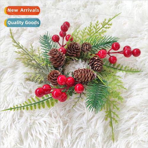 Christmas Mini Wreath Candle Holder Wreath Candle Tabletop C