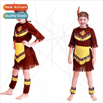 Halloween childrens permance costumes cos mask ball Indian p