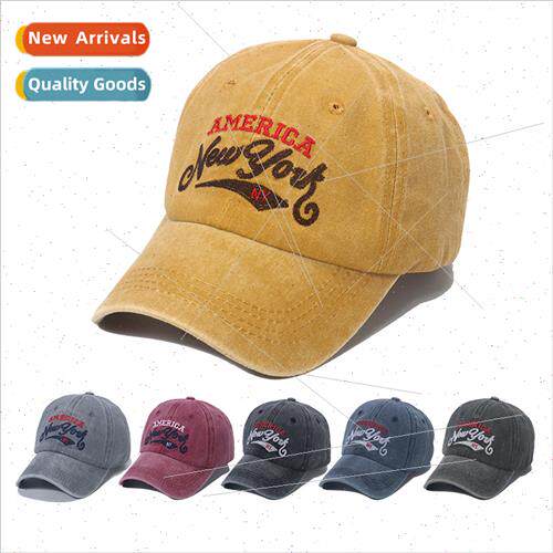 Spring summer new New York letters embroidered duck tongue c