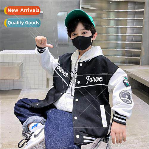 Autumn new children colorful buttons baseball jersey small m