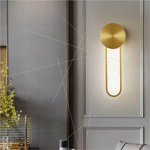 Copper light luxury post-modern wall lamp living room bedroo