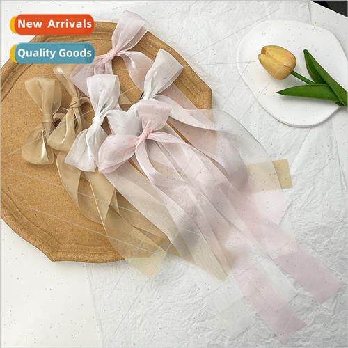 Ballet girl mesh bow ribbon hair clips sweet cute super fair