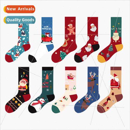 2023 new creative Christmas socks snowman Santa Claus cartoo