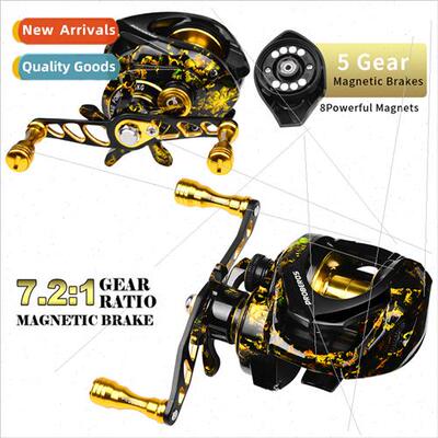 Metal teardrop wheel 3+1BB Roadrunner fishing line wheel 7.2