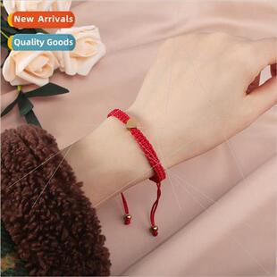 Europe red new woven rope hrope hand steel love stainless