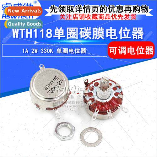 ngle-turn Carbon Film Potentiometer WTH118-1A-2W 330K Power