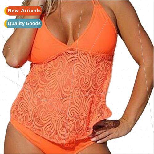 Swimsu Mesh Patterned Spl Swimsu Women Bikini Plus ze Swimwe