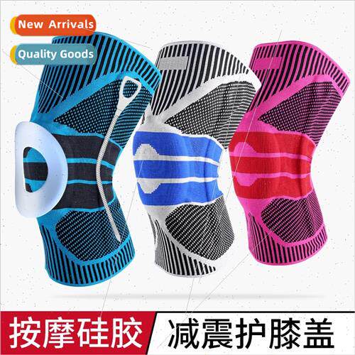Sports knee pads spring fish scale support knted nylon knee