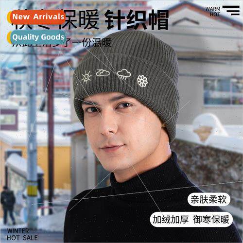 Winter warm pile cap men wool hat men spring fall wool cap c