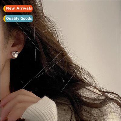 che zirconia pentagram love earrings buckle female 925 silve