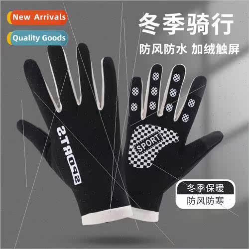 Gloves winter men riding padded warm touch screen windprocol