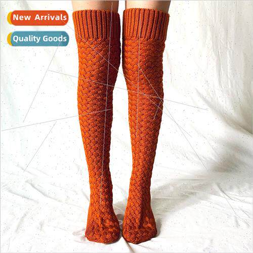 Europe  fall and winter new twist long knted knee high pile
