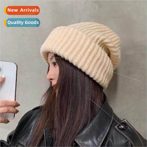 2023 new knted cap fall winter hats big head circumference m