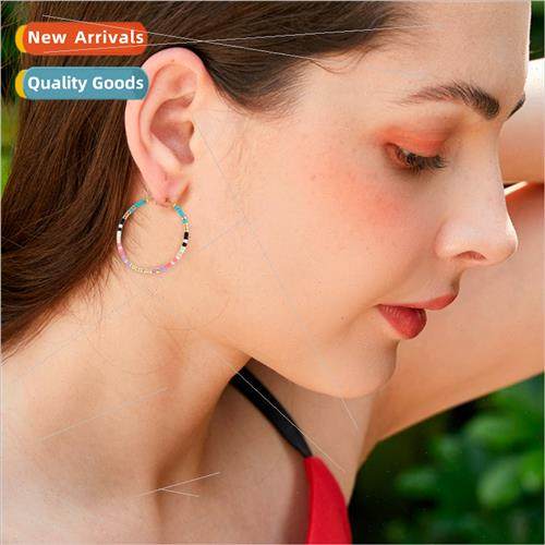 ins  niche fashion mood rainbow rice beads hand beaded perso