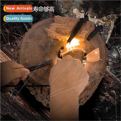 Outdoor Multifunctional Survival Flint Hexagonal Square Soli