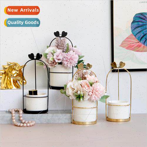 mple Scandinavian vase ins iron succulent flower pot iron fr