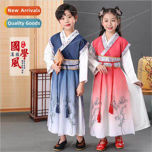 Childrens national learning clothes Hanfu boys summer Three
