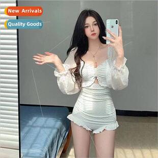 ins female sexy pure new swimsu 2023 wind One desire piece