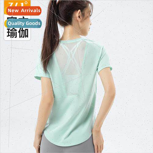Yoga clothing women summer thin fness running mesh loose spo