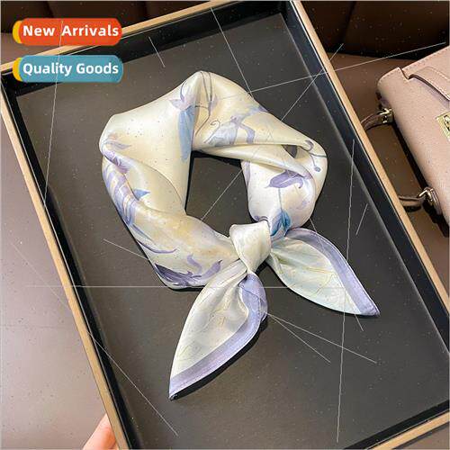 Japan lerary simplicy small fresh lilac 53 silk scarf women